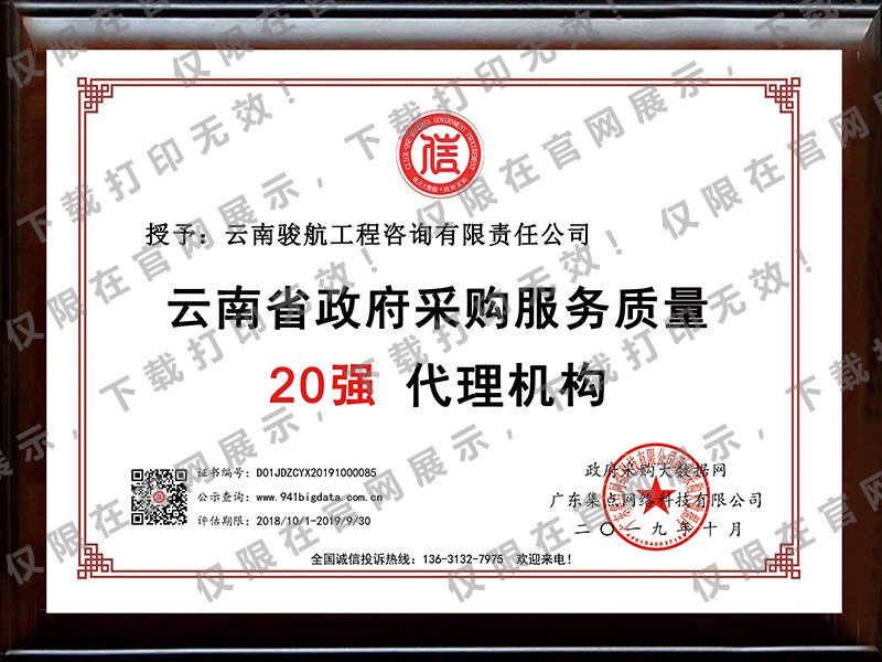 20强代理机构